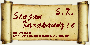 Stojan Karapandžić vizit kartica